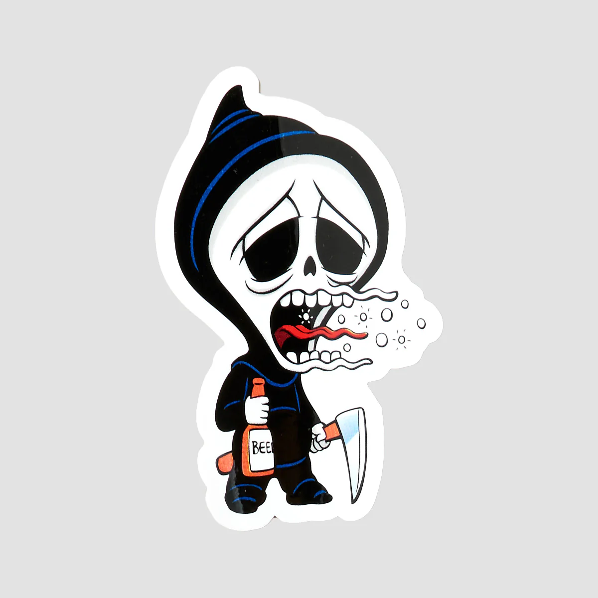 Blind Beer Burp Reaper Sticker Multi 95x55mm