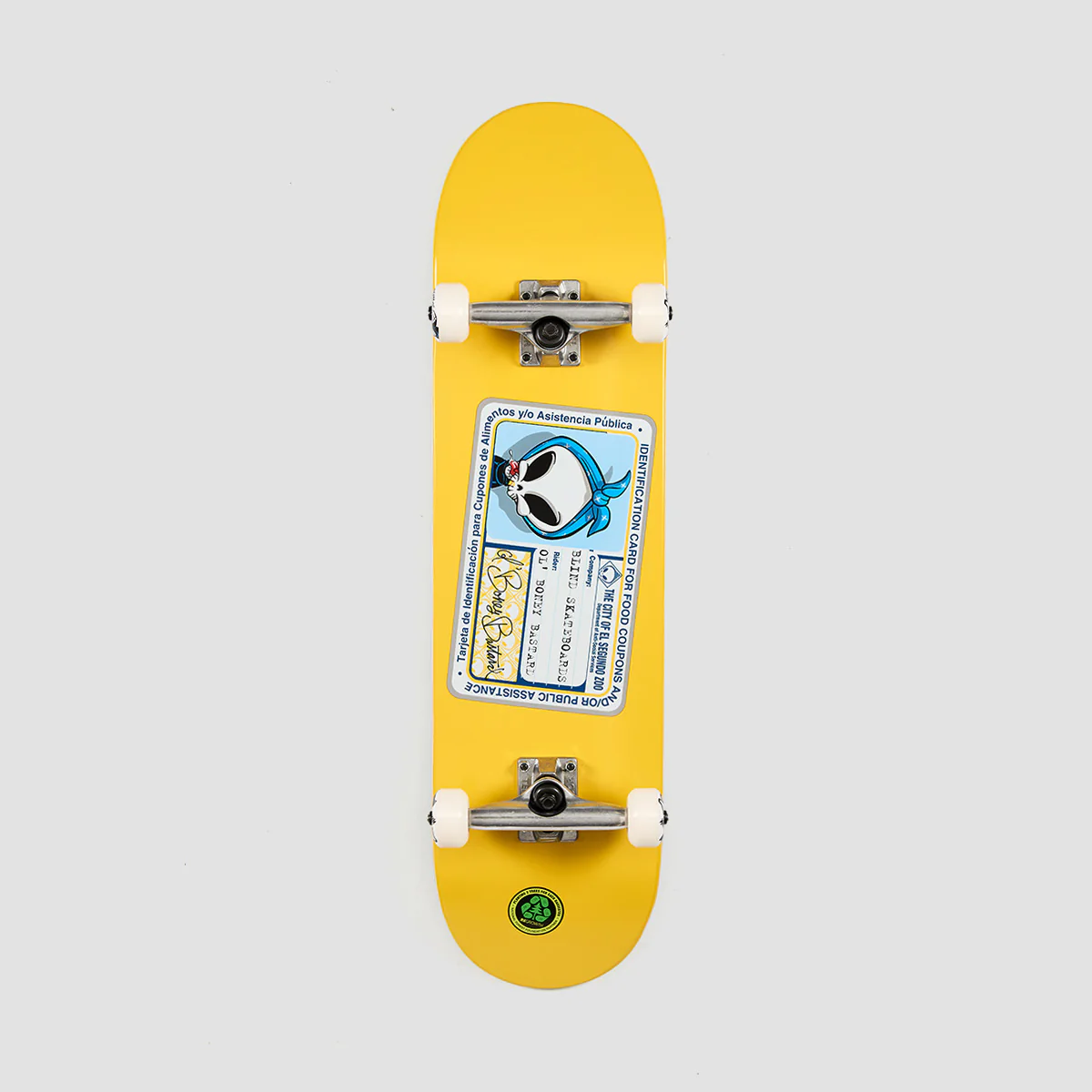 Blind Old Boney Bastard FP Skateboard Yellow - 8.25"