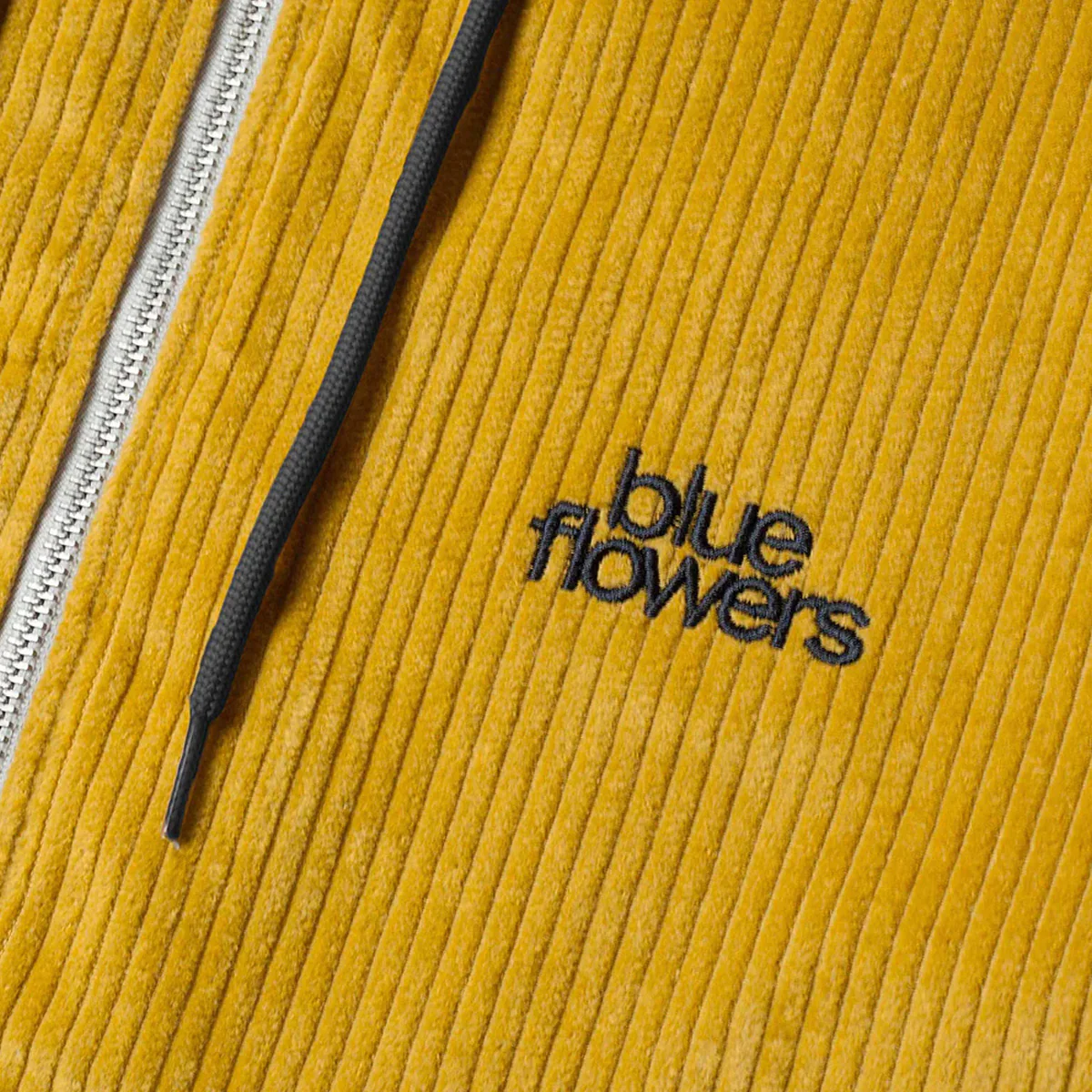 Blue Flowers Arcade Jacket Mustard - Image 3