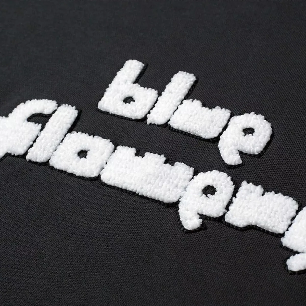 Blue Flowers Cloud 9 Crew Sweatshirt Black - Image 2