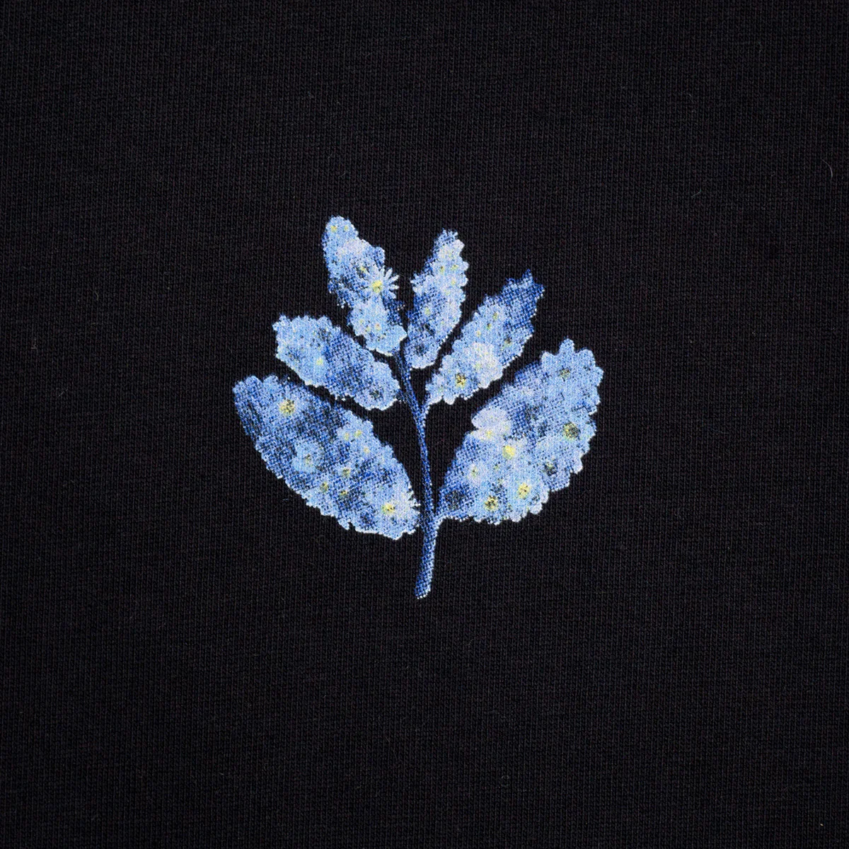 Blue Flowers x Magenta T-Shirt Black - Image 3