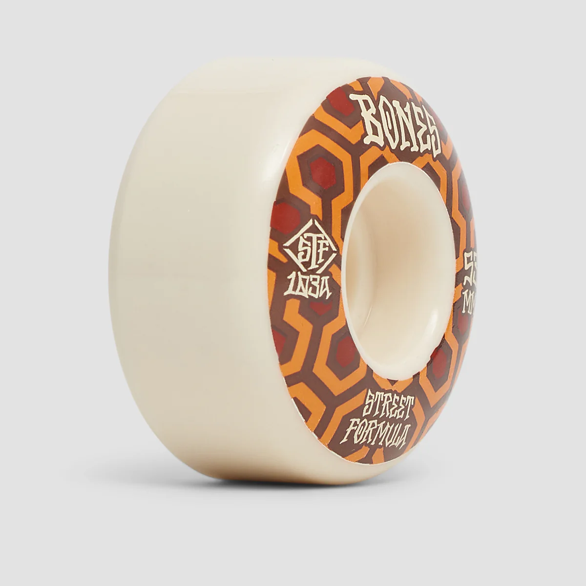 Bones Retros V1 Standard 103A STF Skateboard Wheels White 53mm - Image 2