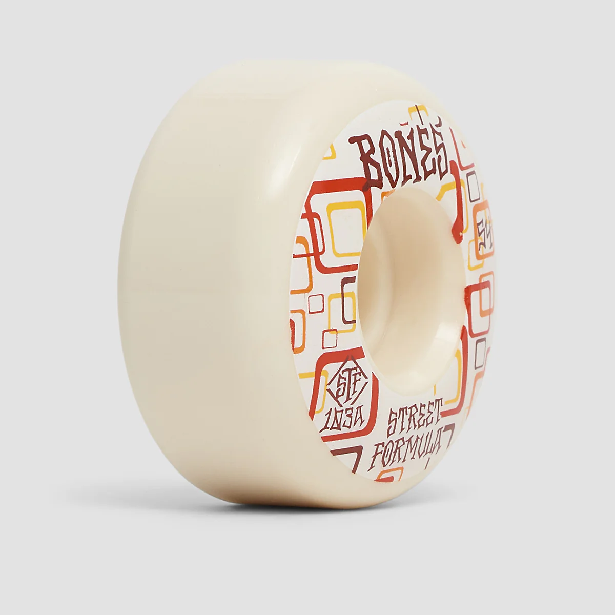 Bones Retros V3 Slims 103A STF Skateboard Wheels White 54mm - Image 2