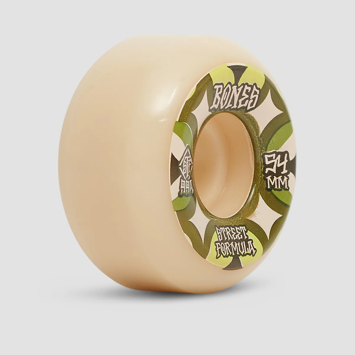 Bones Retros V5 Sidecut 99A STF Skateboard Wheels White 54mm - Image 2
