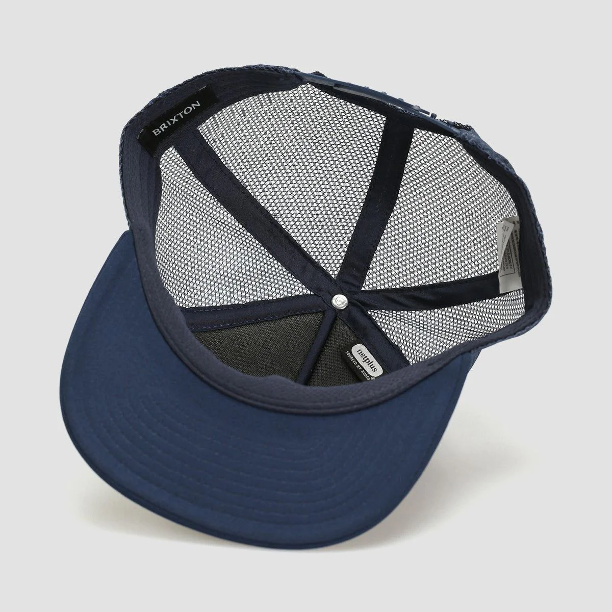 Brixton Bass Brains Boat HP Trucker Cap Washed Navy - Image 2