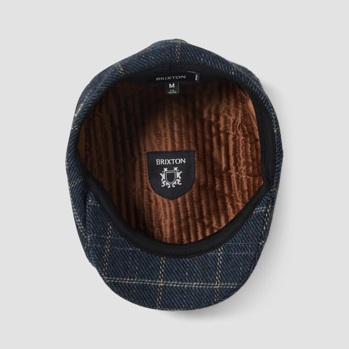 Brixton Brood Newsboy Cap Mood Indigo/Tan - Image 3