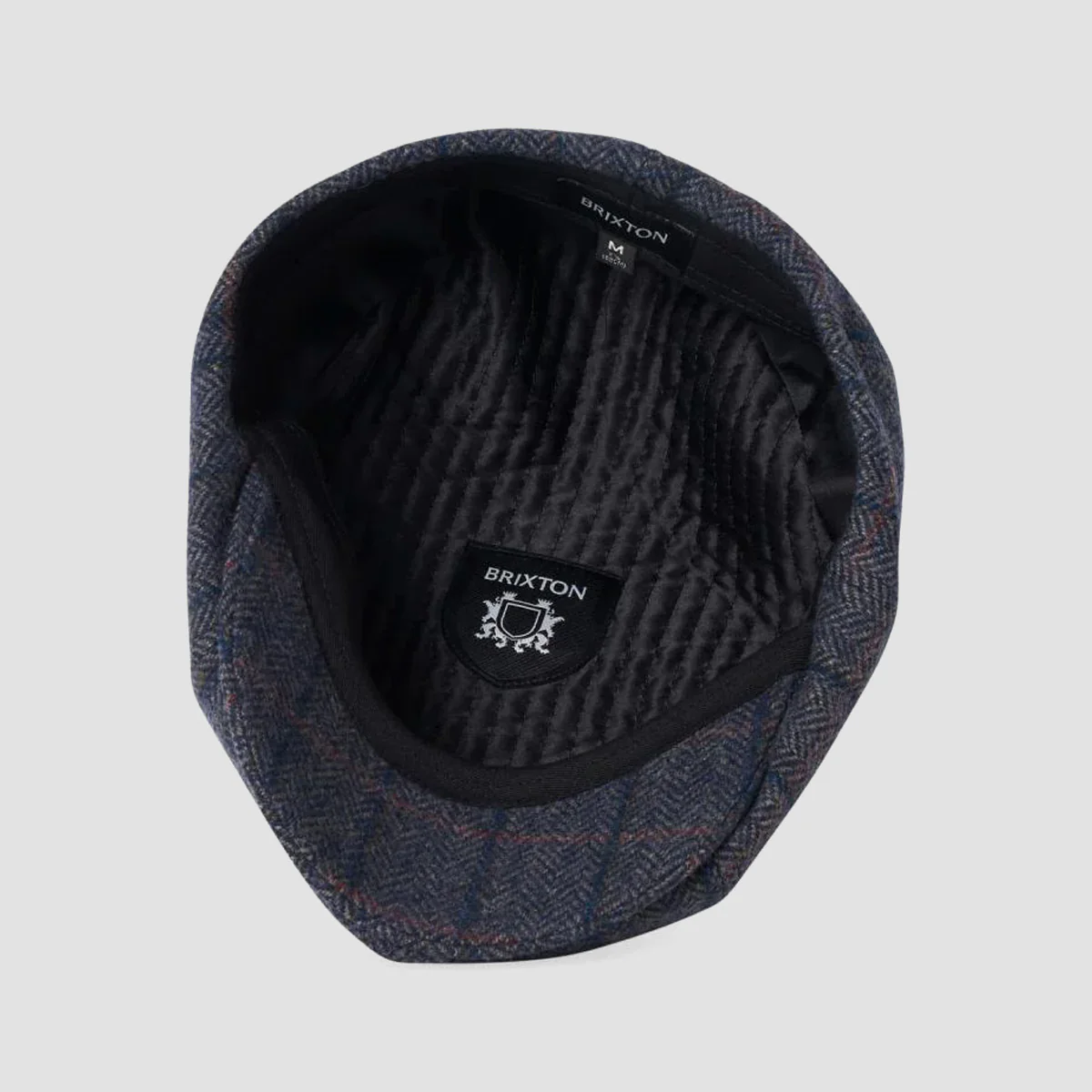 Brixton Brood Newsboy Cap Washed Navy/Beige - Image 3