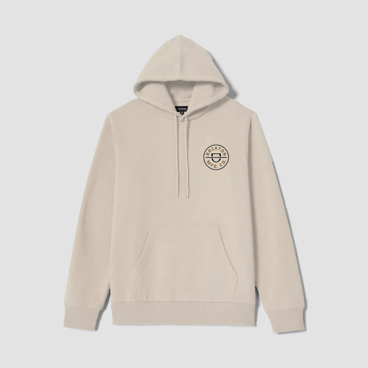 Brixton Crest Pullover Hoodie Cream/Jet Black/Washed Copper - Image 2