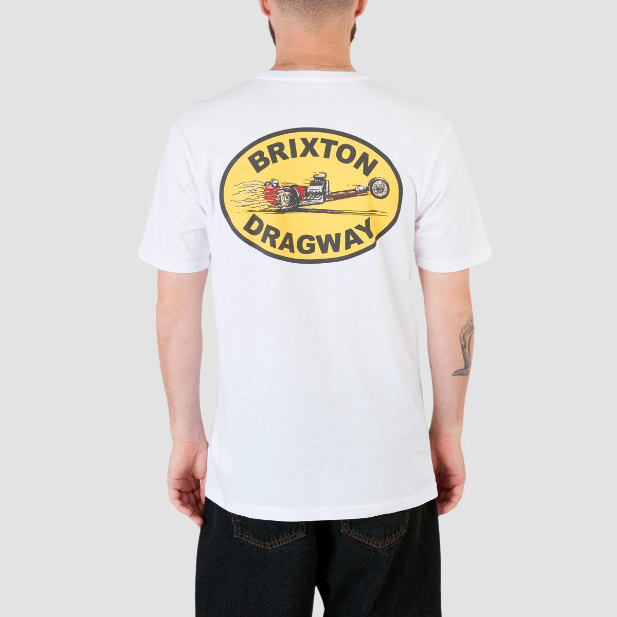 Brixton Dragway Tailored T-Shirt White - Image 2