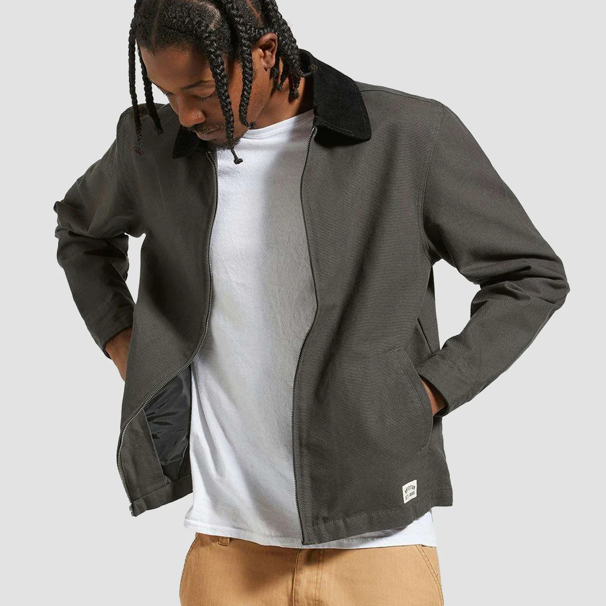 Brixton Mechanic Garage Jacket Washed Black - Image 2