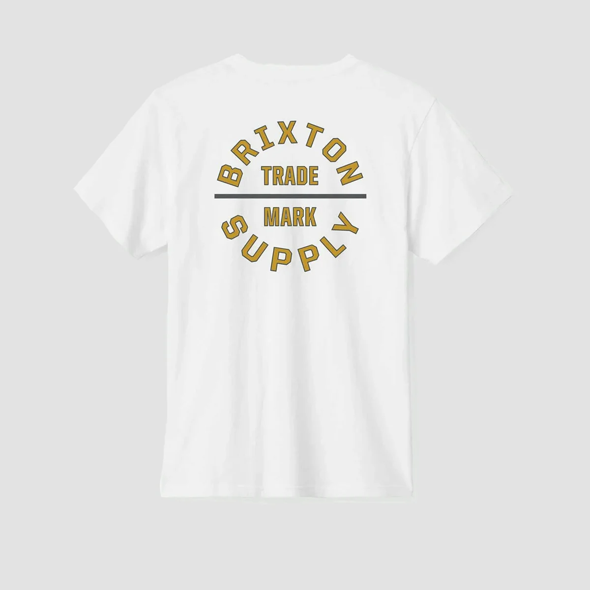 Brixton Oath V T-Shirt White/Mustard/Charcoal