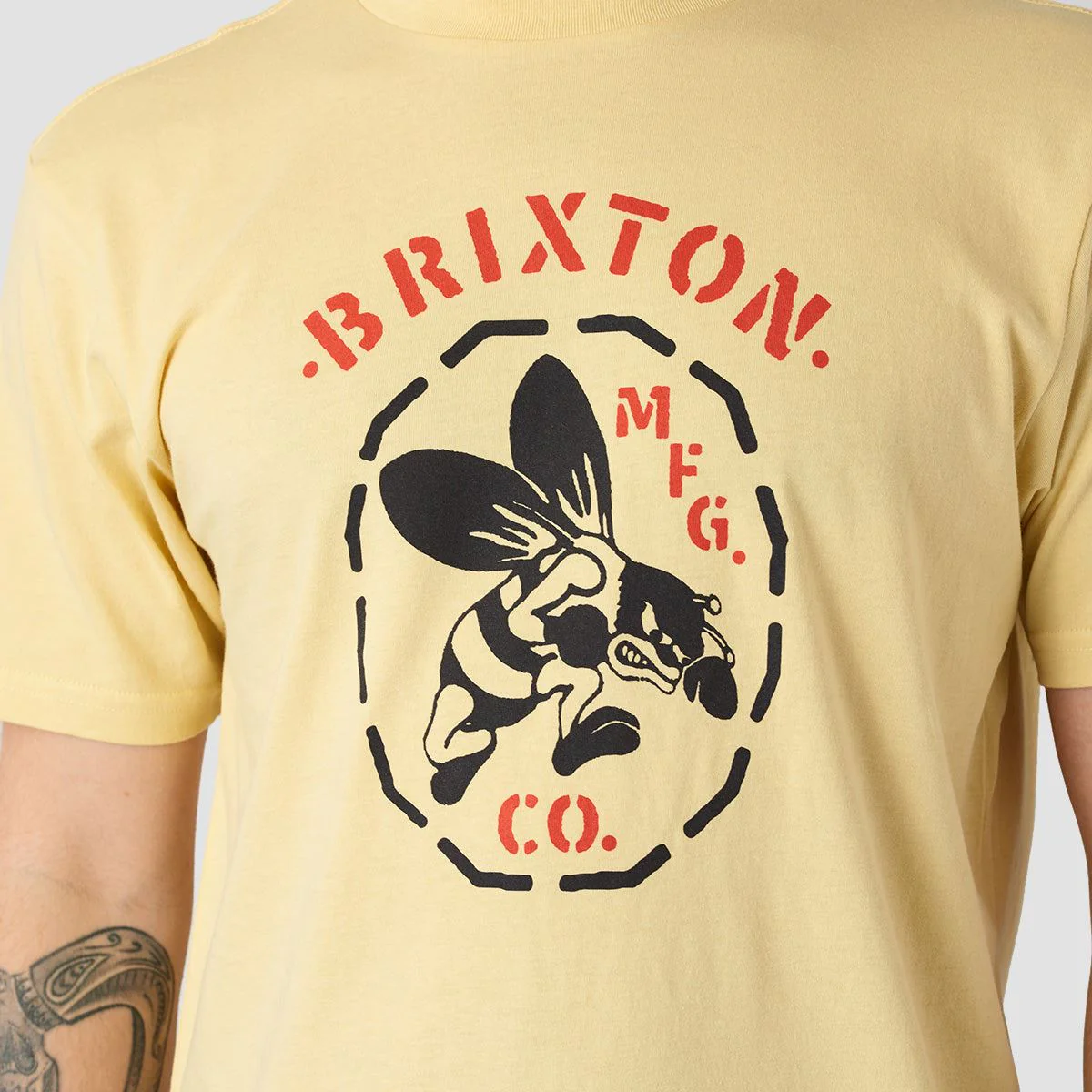 Brixton Reeder Tailored T-Shirt Straw - Image 2