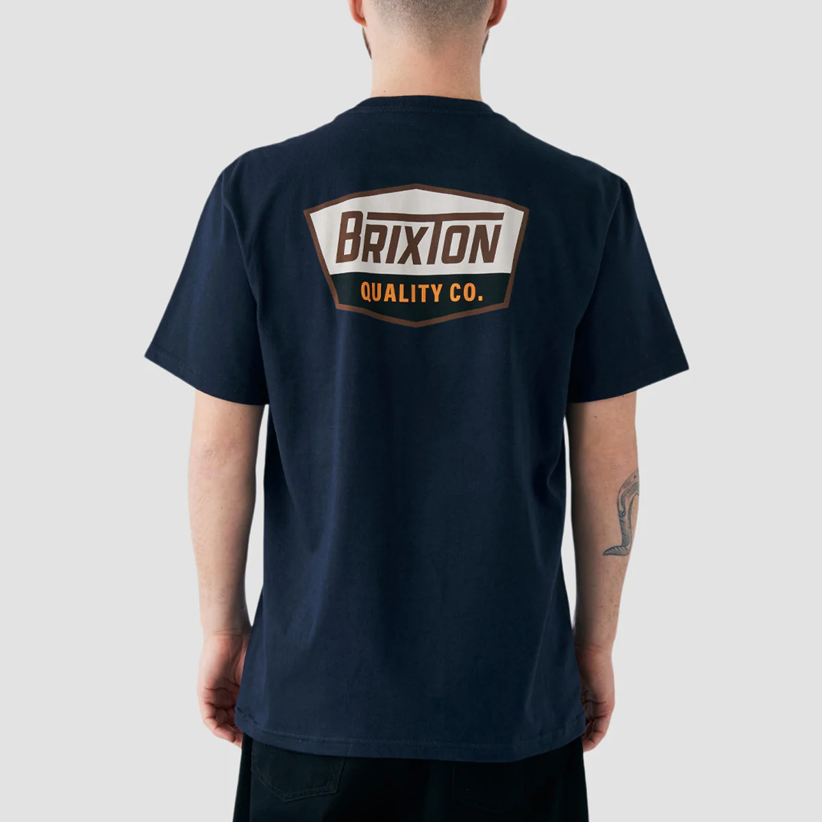 Brixton Regal T-Shirt Washed Navy/Sepia - Image 2