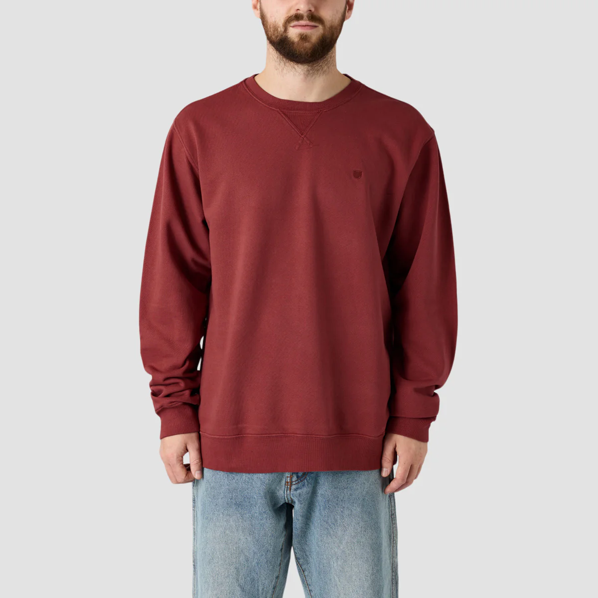 Brixton Vintage Reserve Crew Sweat Island Berry Vintage Wash