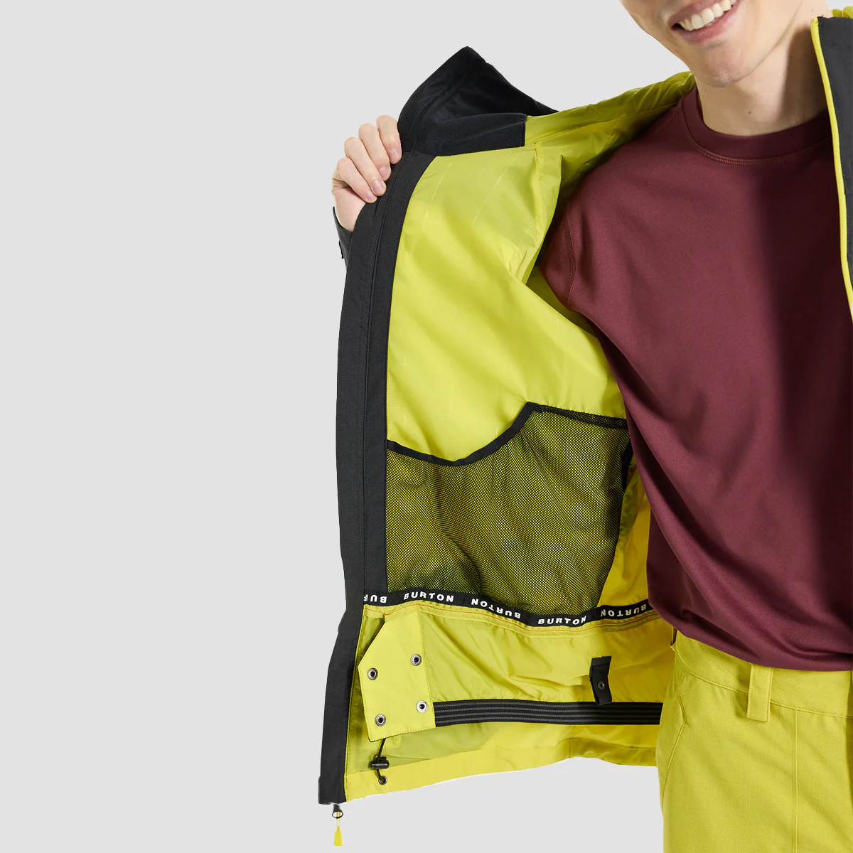 Burton Lodgepole 2L Snow Jacket True Black/Sulfur - Image 3