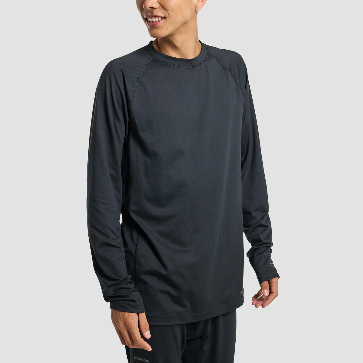 Burton Midweight Base Layer Crewneck Longsleeve T-Shirt True Black