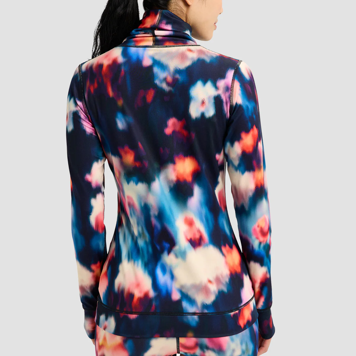 Burton Midweight Base Layer Long Neck Longsleeve T-Shirt Floral Blur - Womens - Image 2
