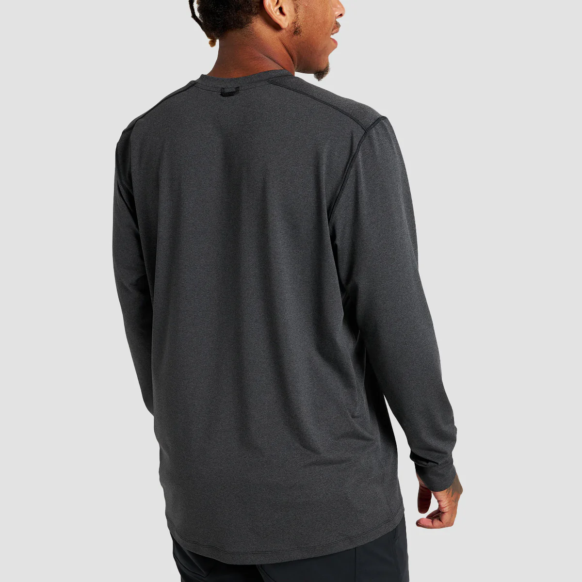Burton Multipath Essential Tech Longsleeve Base Layer T-Shirt True Black Heather - Image 2
