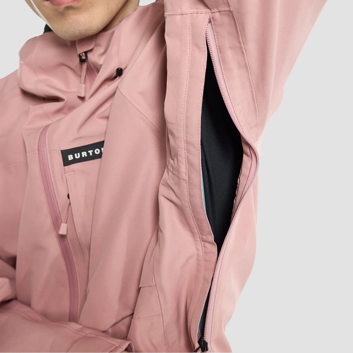 Burton Pillowline Gore-Tex 2L Pullover Snow Jacket Powder Blush - Image 4