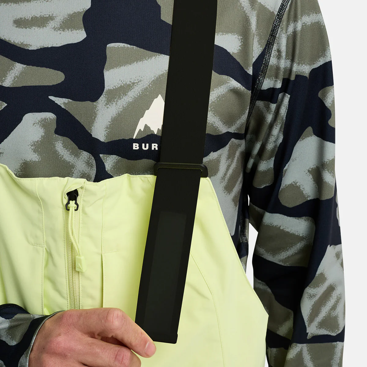 Burton Reserve 2L Relaxed Snow Bib Pants Glow Yellow Green - Image 3