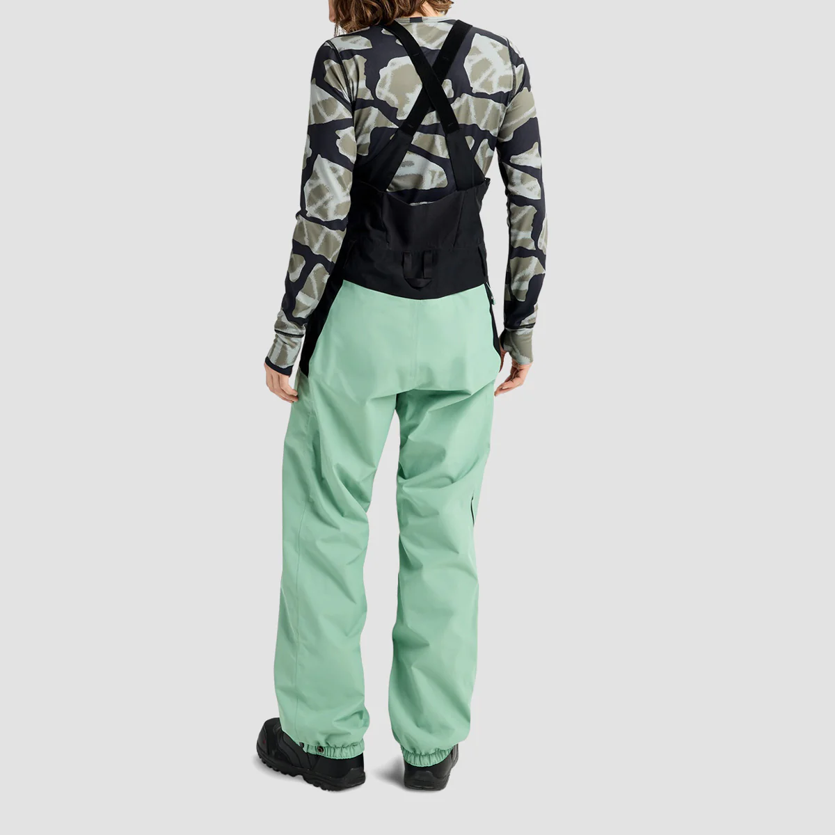 Burton Reserve 2L Snow Bib Pants Soft Sage/True Black - Womens - Image 2