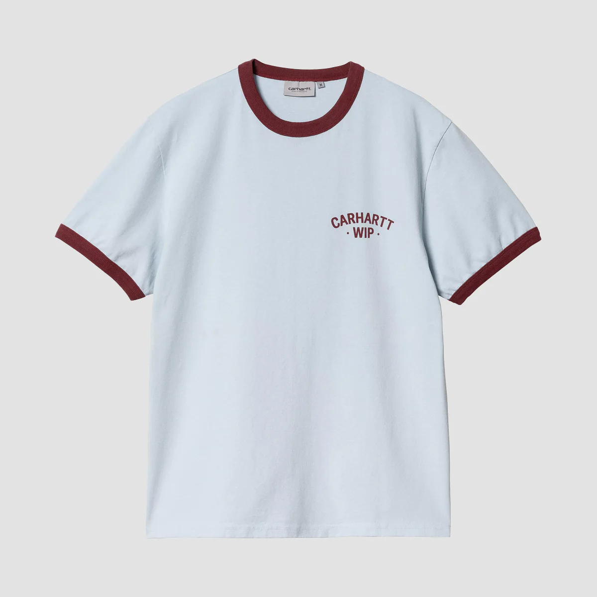 Carhartt WIP 89 Ringer T-Shirt Air Sky/Mulberry Heavy Enzyme Wash