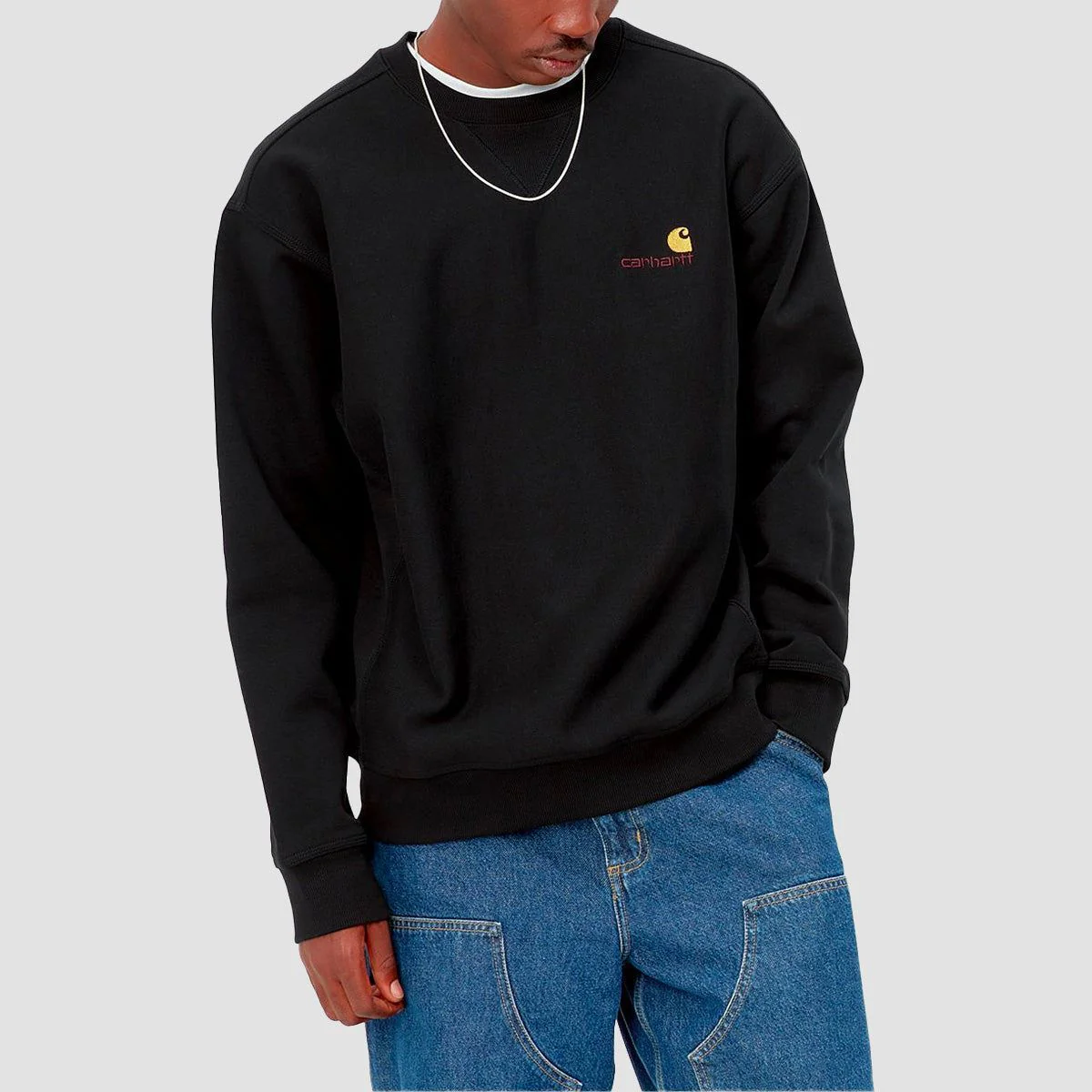 Carhartt WIP American Script Crew Sweatshirt Black