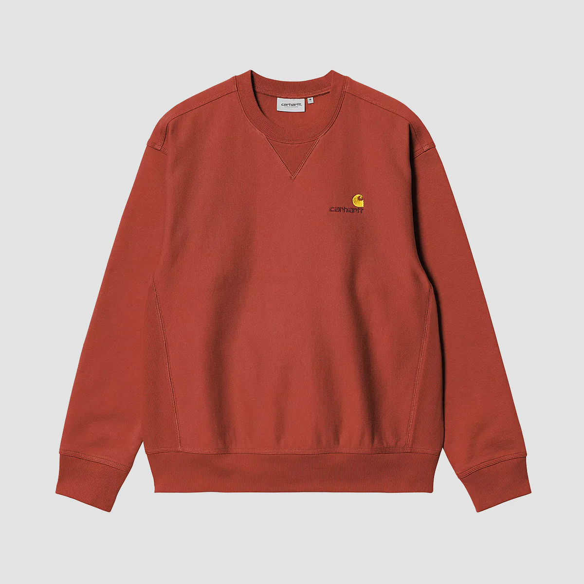 Carhartt WIP American Script Crew Sweatshirt Oxide Red