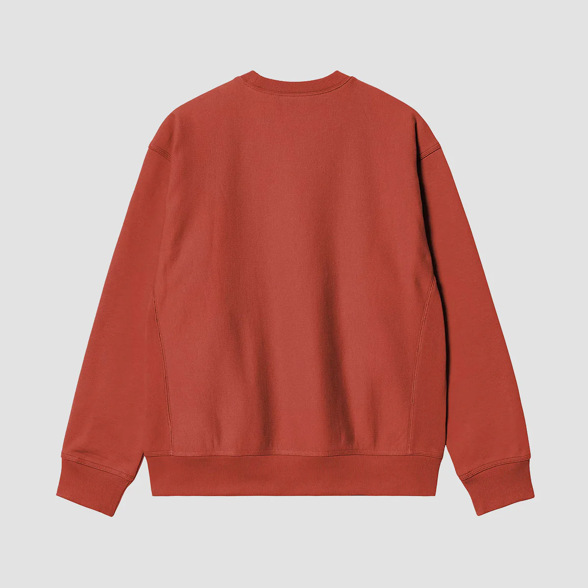 Carhartt WIP American Script Crew Sweatshirt Oxide Red - Image 2