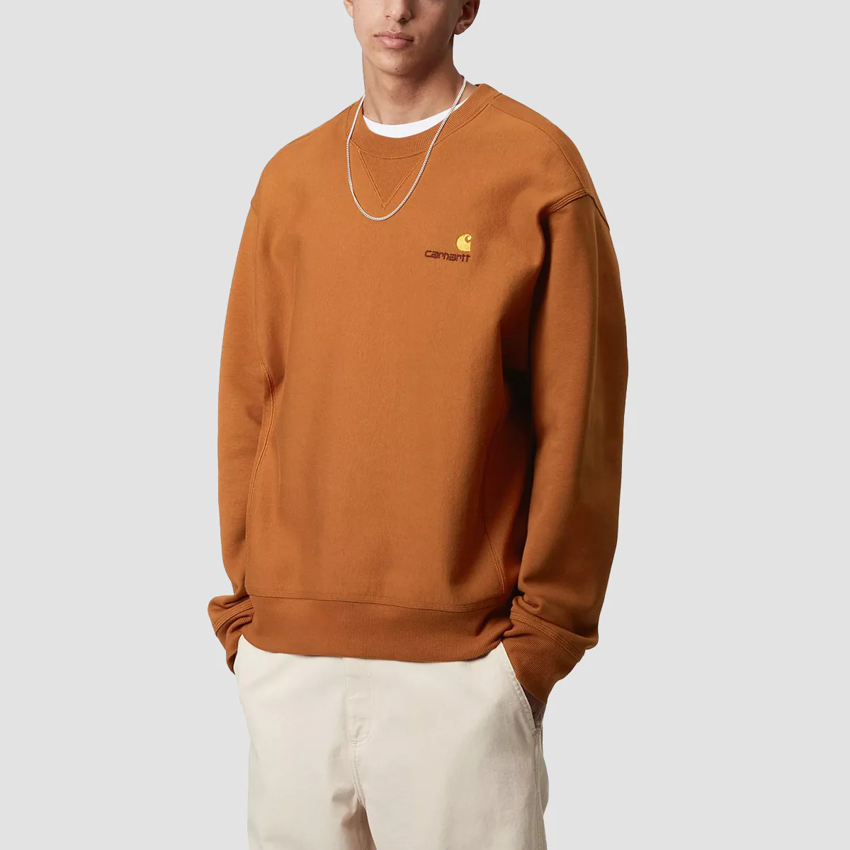 Carhartt WIP American Script Crew Sweatshirt Sienna