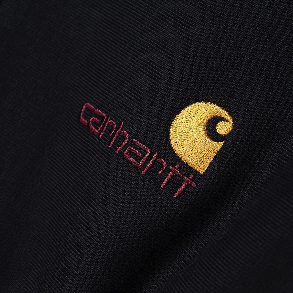 Carhartt WIP American Script Half Zip Sweatshirt Black - Image 3