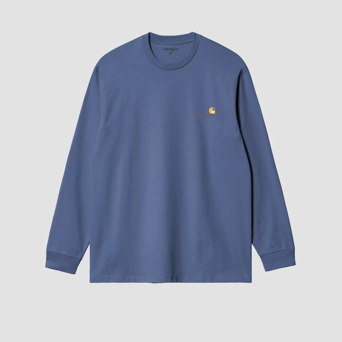 Carhartt WIP American Script Longsleeve T-Shirt Blue Iris