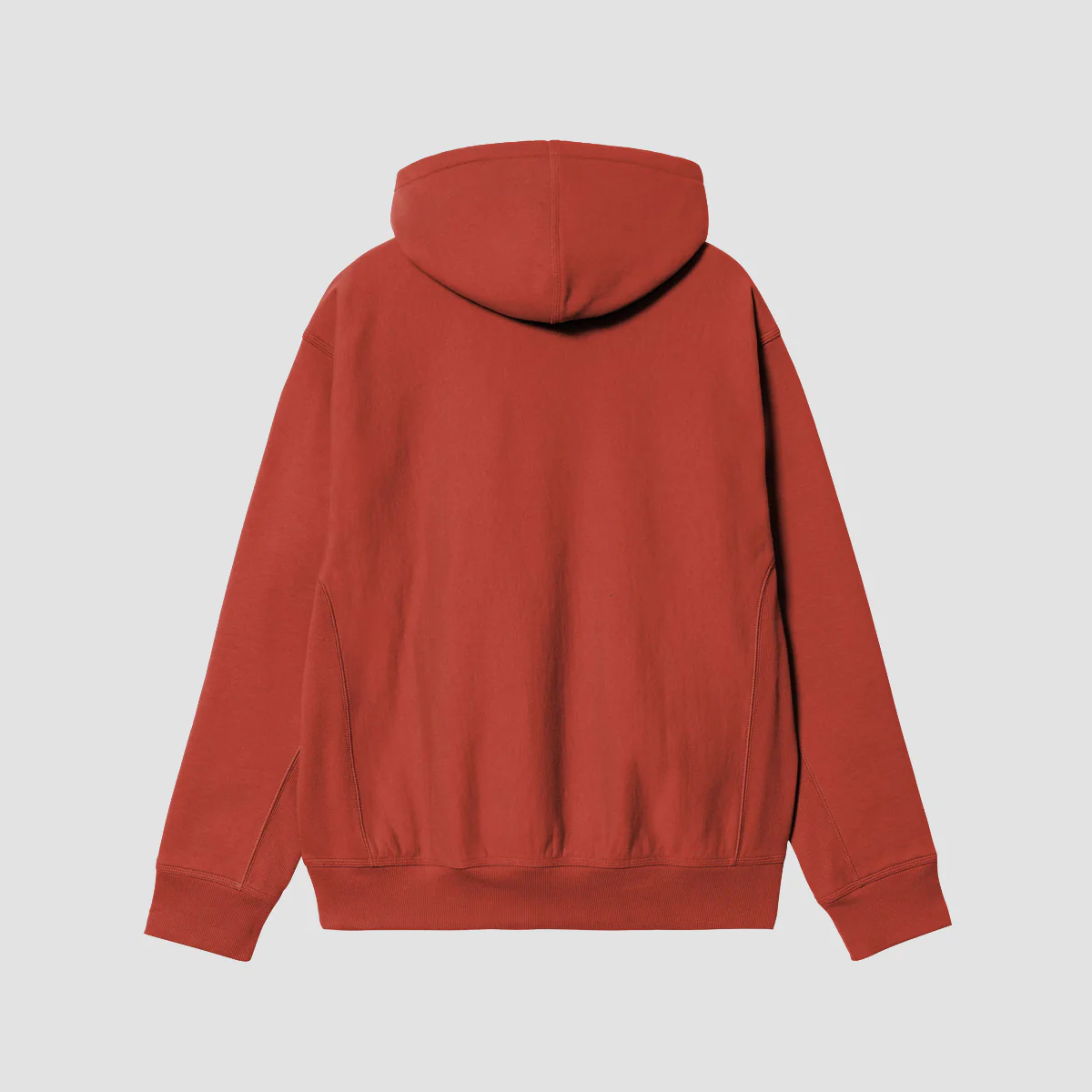 Carhartt WIP American Script Pullover Hoodie Oxide Red - Image 2