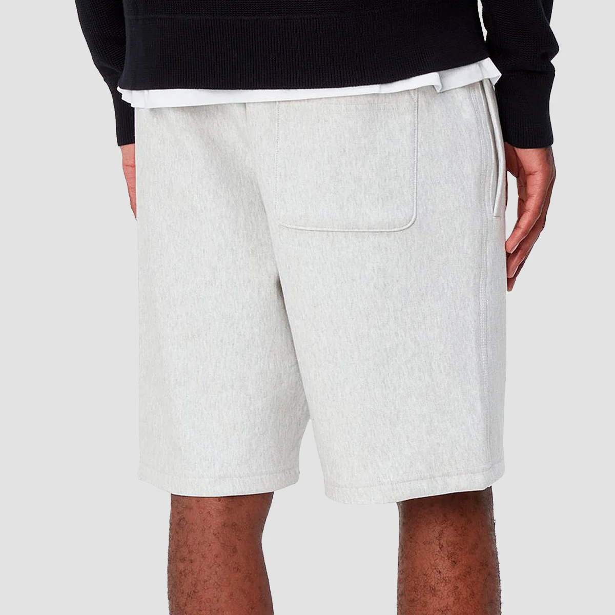 Carhartt WIP American Script Sweat Shorts Ash Heather - Image 3