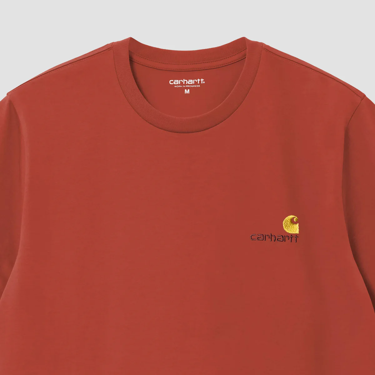 Carhartt WIP American Script T-Shirt Oxide Red - Image 2
