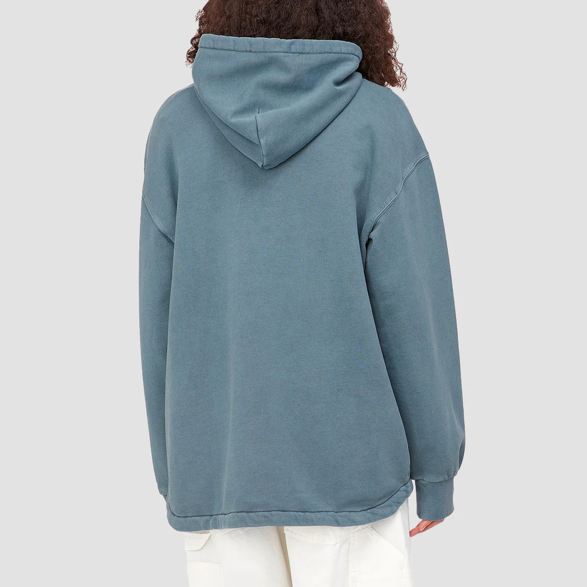 Carhartt WIP Arling Pullover Hoodie Storm Blue Garment Dyed - Image 3