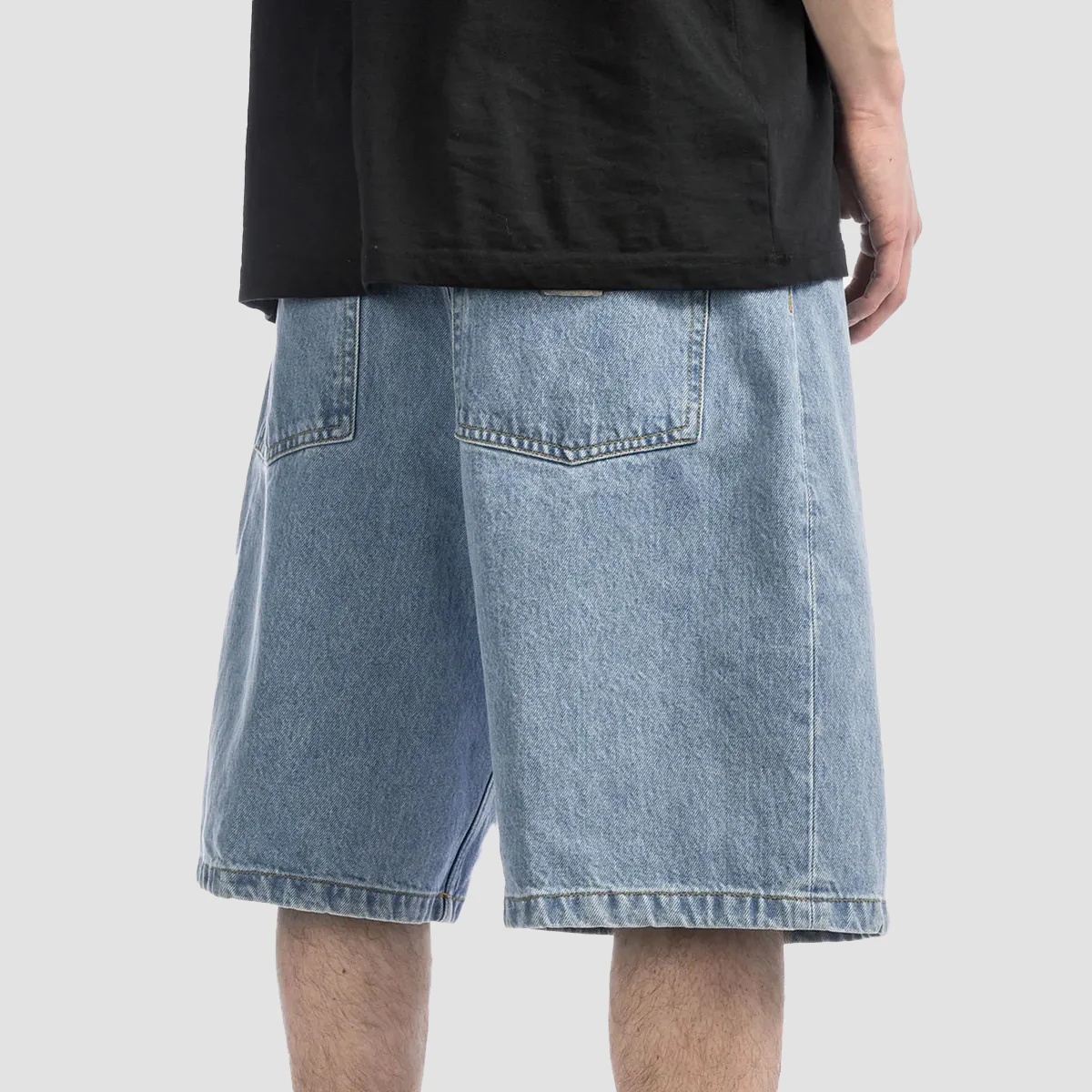 Carhartt WIP Brandon Denim Shorts Blue Heavy Stone Bleached - Image 2