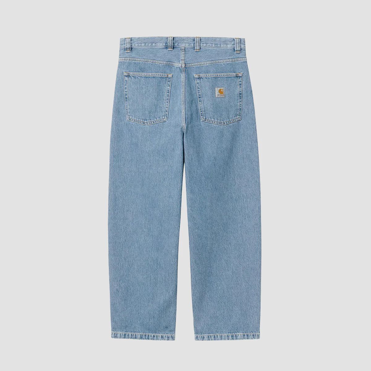 Carhartt WIP Brandon Loose Straight Fit Jeans Blue Stone Bleached - Image 3