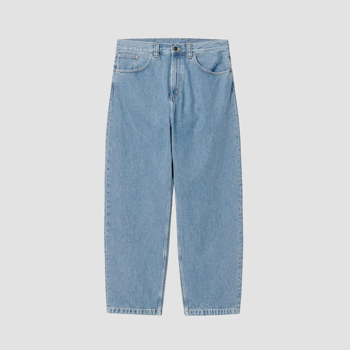 Carhartt WIP Brandon Loose Straight Fit Jeans Blue Stone Bleached - Image 4