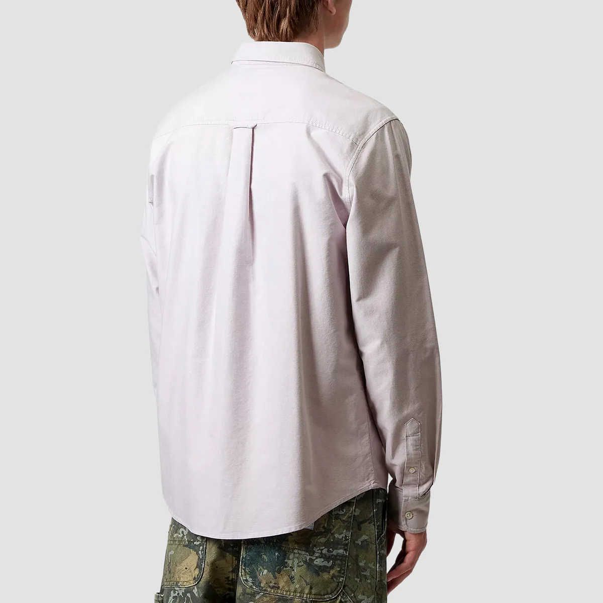 Carhartt WIP C-Logo Longsleeve Shirt Pink Fog/White - Image 2