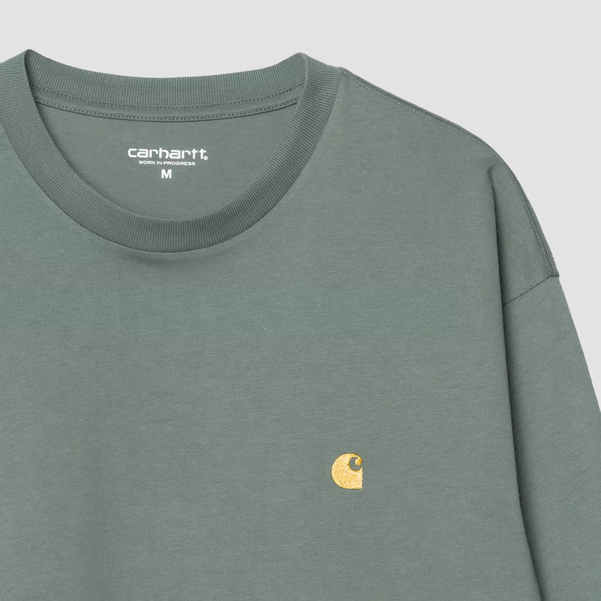 Carhartt WIP Chase Longsleeve T-Shirt Velvet Green/Gold - Image 2