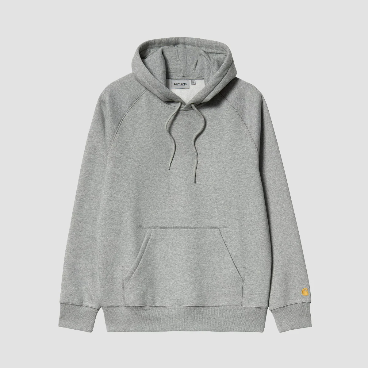 Carhartt WIP Chase Sweat Pullover Hoodie Grey Heather/Gold - Image 2
