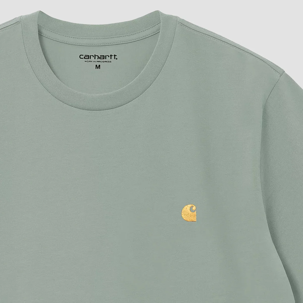 Carhartt WIP Chase T-Shirt Frosted Green/Gold - Image 2