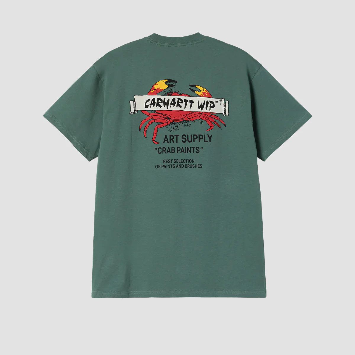 Carhartt WIP Crab Paint T-Shirt Silver Pine