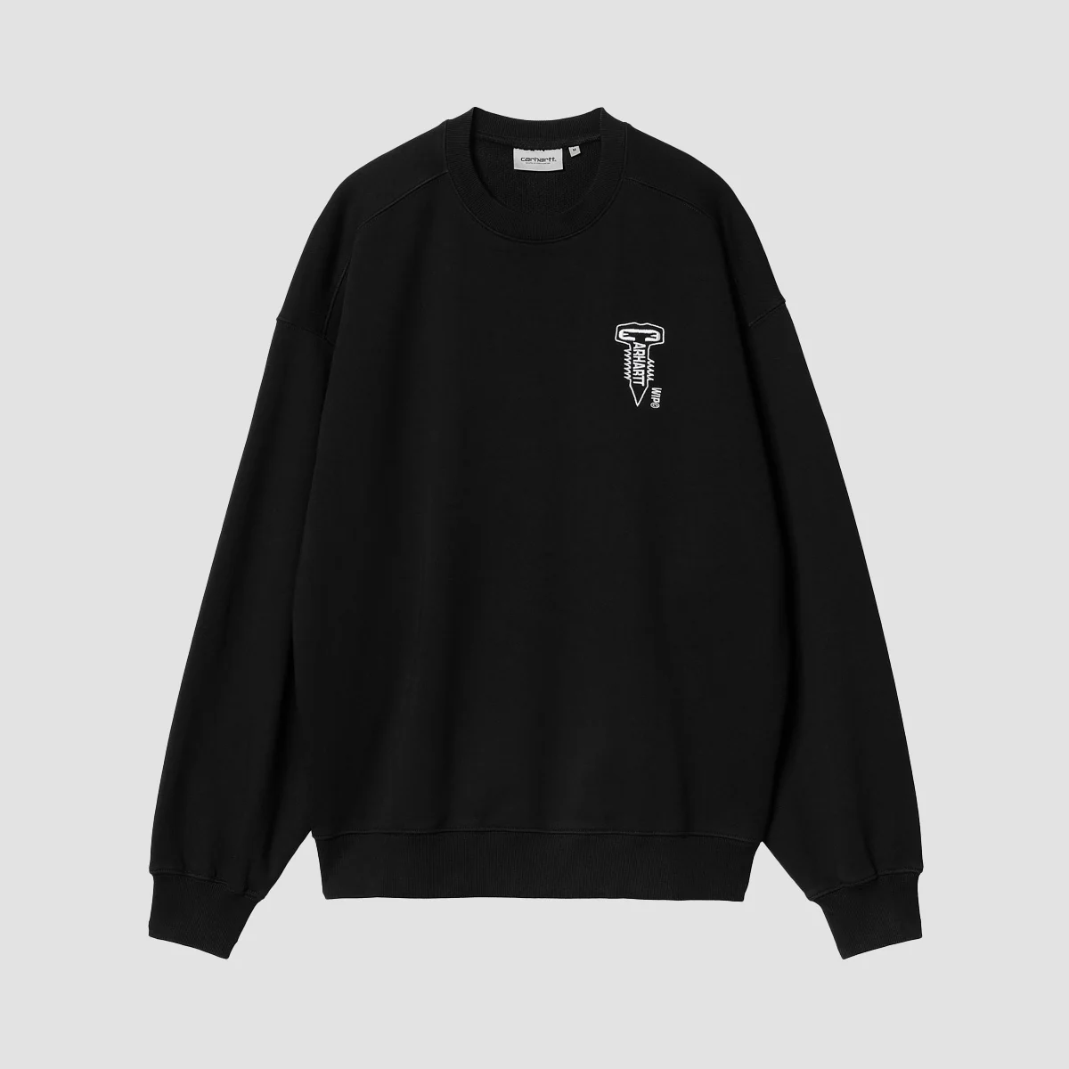 Carhartt WIP Cross Screw Crew Sweatshirt Black/White - Image 2