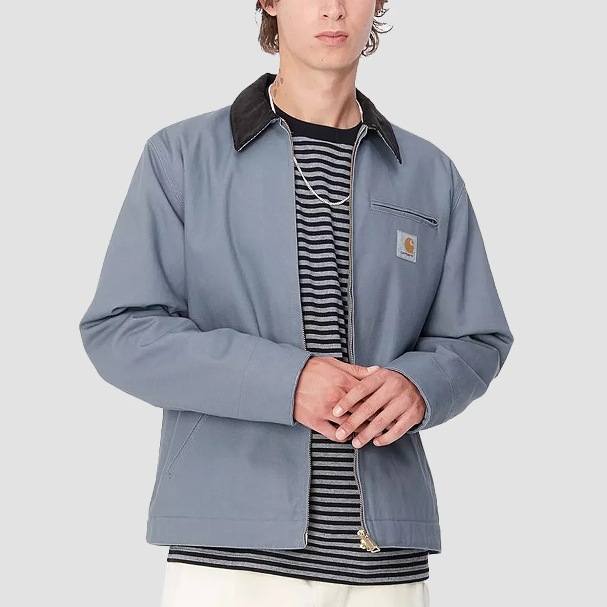Carhartt WIP Detroit Jacket Dove Grey/Black Rigid - Image 2