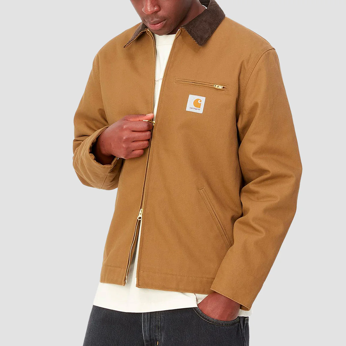 Carhartt WIP Detroit Jacket Hamilton Brown/Tobacco Rinsed - Image 2