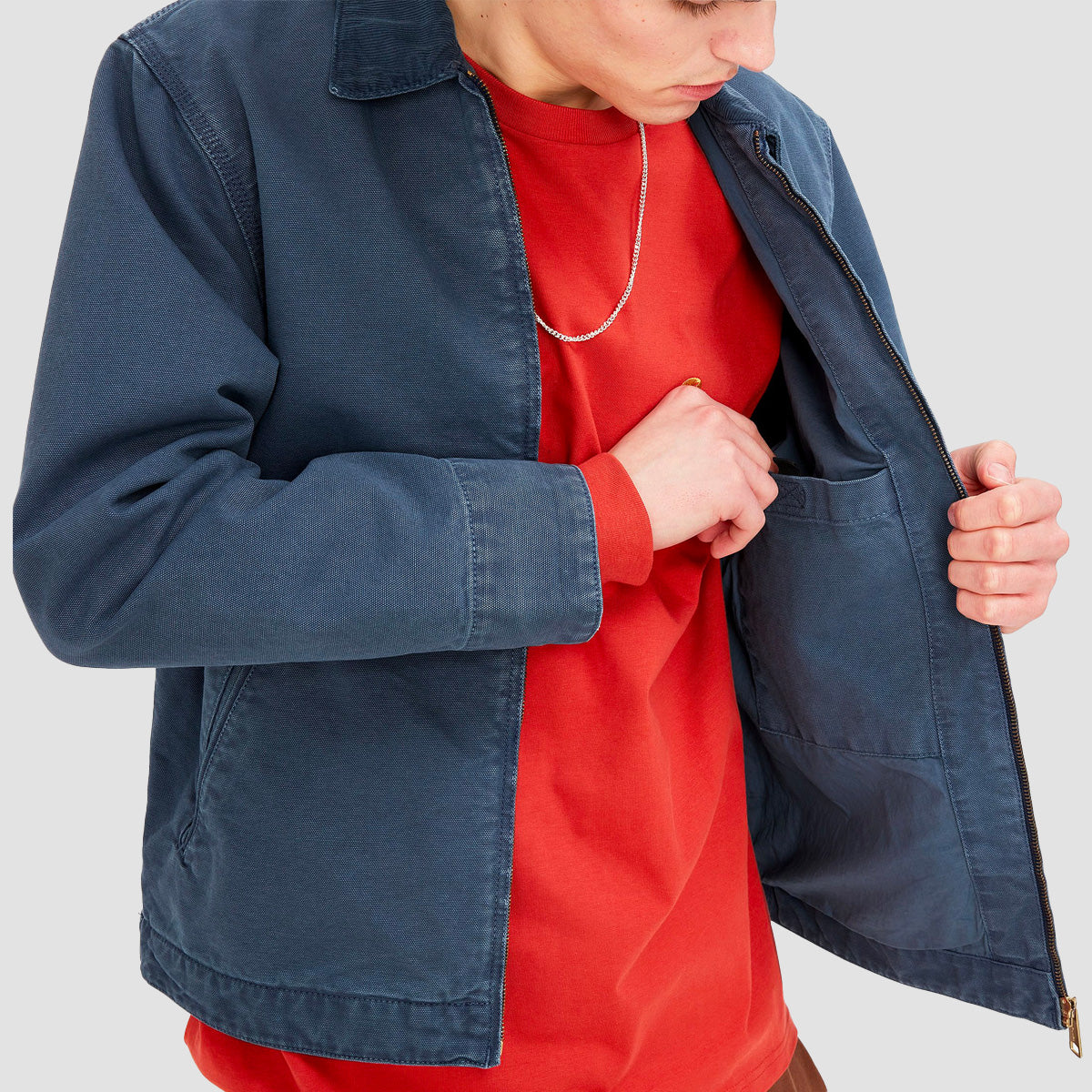Carhartt WIP Detroit Jacket Storm Blue/Storm Blue Faded - Image 3