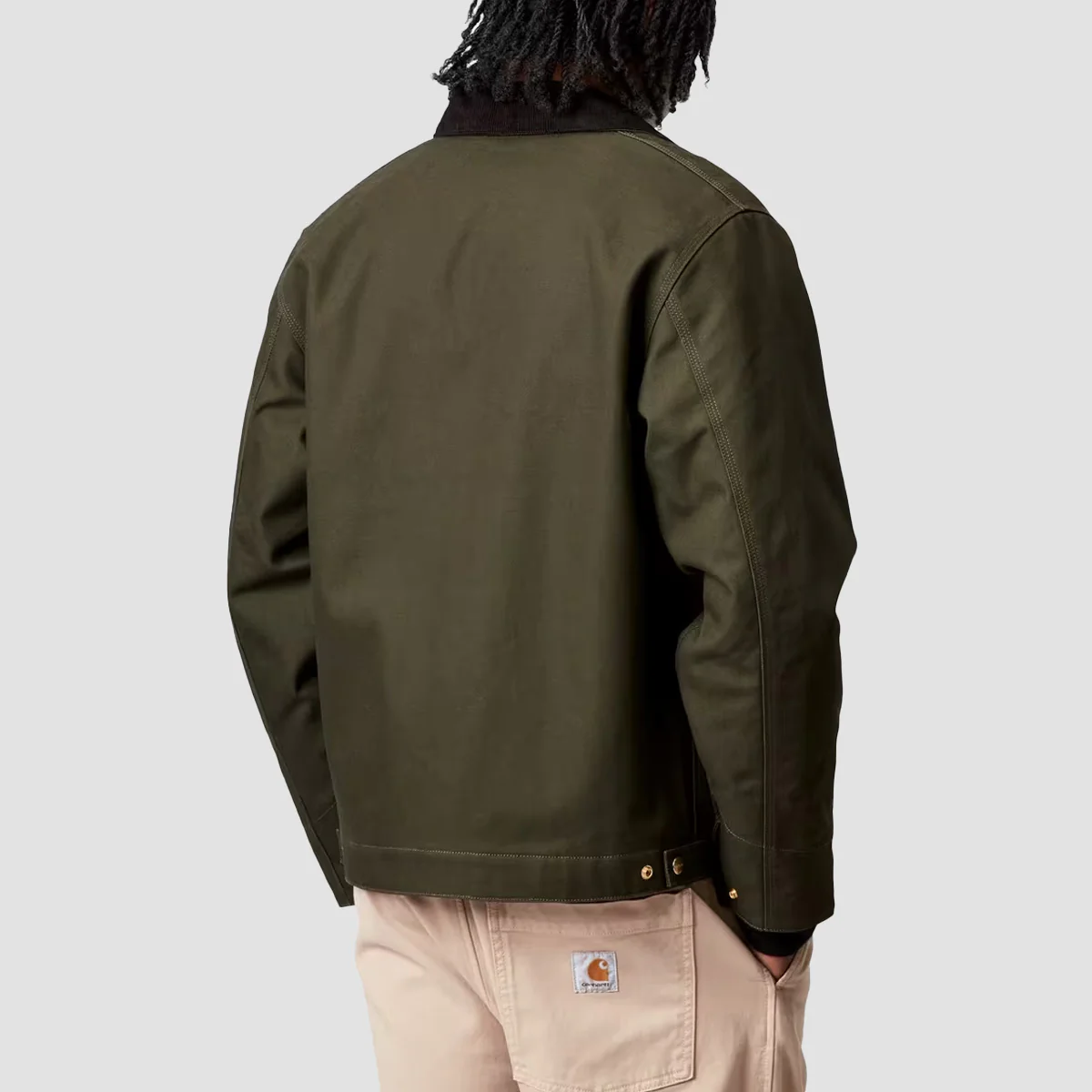 Carhartt WIP Detroit (Winter) Jacket Olive/Black Rigid - Image 2
