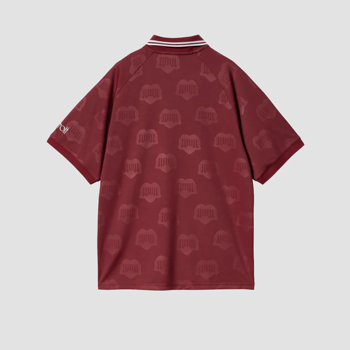 Carhartt WIP Hartt's Football T-Shirt Heart Train Jacquard Mulberry - Image 2